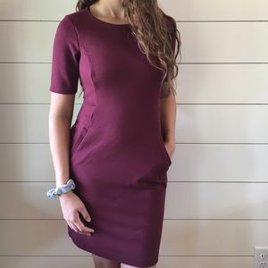 Size 4 Burgundy Lands’ End Dress